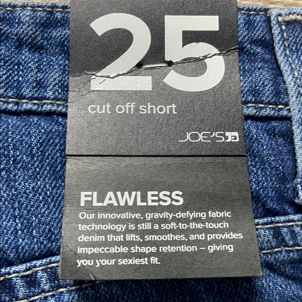 Joe's Jeans Women's Dark Blue Frayed Hem Denim Shorts - Picture 3 of 4